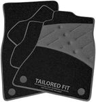 Car Mats to fit Combo Life Electric [E] 2021+ Black Carpet - Grey Ribbed Trim - Grey Full Width Heel Pad [SAPP-2652]