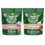 Pure Via Sugar Alternatives for Baking Bundle Pack Caster 370g + Icing 220g