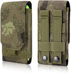 IronSeals Tactical MOLLE Pouch, Universal Mobile Phone Belt Pouch EDC Pouch Belt Loops Waist Bag for iPhone X/8P/8/7P/7/6, Samsung Note8/5, Galaxy S9+/S9/S8+/S8/S7/S6, Huawei LG and Other - Size L