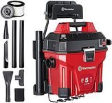 Vacmaster VWMB508 1101 5 Gallon Wall-Mount Wet/Dry Vacuum with Remote Control Operation Red