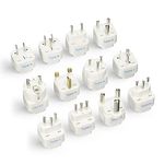 Ceptics 12 Pcs International Travel Worldwide Grounded Universal Plug Adapter Set - Charge Your Devices from Anywhere in The World