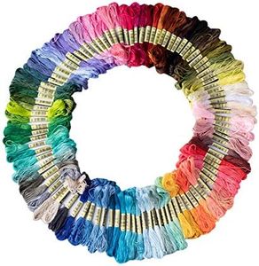 Friendship Bracelet String 50 Skeins Rainbow Color Embroidery Floss Cross Stitch Embroidery Thread Cotton Floss Bracelet Yarn, Craft Floss