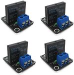 Hailege 4pcs 5V 1 Channel High Level Solid State Relay Module DC Control AC 240V 2A With Fuse