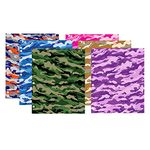 BAZIC 2 Pockets Paper Folder, Camouflage Portfolio, Letter Size Folders Holder for Office Business Document Papers Organizer, Assorted Color, 48-Pack