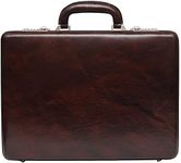 RICHSIGN Italian Leather Accessories 20 Litres 15.6 Inch Laptop Office Briefcase For Men (ITALIAN BROWN) (Dimension - L-17 X H-12 X W- 3 Inch) (Weight-1.5 KG / 1500 GR.