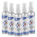 5 x 100ML Hand Sanitizer GEL 100ML (5 pack) Instant Hand Gel 75% Alcohol No Water Required