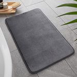 Catherine Lansfield Anti-Bacterial Memory Foam Bathmat Bath Mat Charcoal Grey