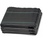 Singhal Premium Garden Weed Control Barrier Sheet Mat 2 Meter x 50 Meter, Landscape Fabric 110 GSM Heavy Duty Weed Block Gardening Mat for Gardens, Agriculture, Outdoor Projects (Black)