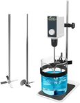 LAB FISH Laboratory Overhead Stirrer Lab Stirrer | Stirring Rod and Stainless Steel Stand | Mixer Adjustable Speed 100-1000RPM Capacity 10L 10000 mPas AC 100-240V