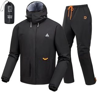 RIDEIRON Rain Suit, Motorcycle Rain Gear for Men & Women Waterproof Jacket and Pants Breathable Reflective Raincoat for Fishing, Golf, Hunting, Camping XXL