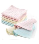 Khillayox 100% Cotton Small Size Handkerchief/Rumal/Face Towel for Women, kids, Girls, Baby | Extra Soft And Super Absorbent Handkerchieves For Women's - Set of 6 (11" x 11") - (Biege,Blue,Pink)