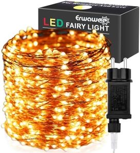 Luci di Natale Filo di rame stellato, 100M 1000 LED Catena luminosa Bianco caldo, 8 modalità luci stringa Esterno Interno Impermeabile ip44 decorazioni natalizie per Natale,festa,albero,casa,giardino