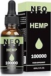 100000MG Premium High Strength Oil Drops (60ML), Maximum Value Natural Supplement - Rich in Omega 3-6-9, Sleep, Anxiety | Vegan-Friendly