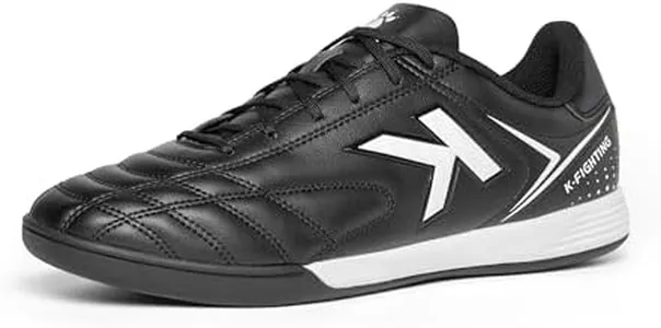 KELME Turf Soccer Shoes Men Indoor Soccer Cleats for Womens Trainer Futsal Football Cleats Sneakers for Youth Black, 9