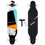 Junli 41 Inch Freeride Skateboard Longboard - Complete Skateboard Cruiser for Cruising, Carving, Free-Style and Downhill Grid