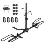 VEVOR Hitch Mount Bike Rack, 2-Bike Platform Style, 80 LBS Max Capacity Bike Rack Hitch for 1.25-/2-inch Receiver, Titling and Folding Bike Carrier with Tires up to 2.4" Wide, for Car, SUV, Truck, RV