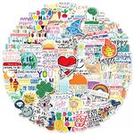 100pcs Inspirational Quote Stickers Pack, Motivational Vinyl Stickers for Water Bottle Women Teens Kids, Positive Affirmation Stickers for Computer Laptop MacBook Phone Case Skateboard Helmet