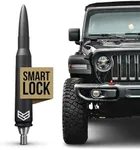 RONIN FACTORY - 50 Cal Bullet Antenna for Jeep Wrangler Gladiator Sahara Rubicon, Jeep Wrangler Accessories, Jeep Gladiator Accessories, Replacement Radio Antenna, SmartLock (2007-2023 JK JL)