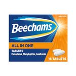 Beechams Cold & Flu Tablets, Pain, Cough & Congestion Relief Medicine with Paracetamol, All in One Tablets, 16 Count