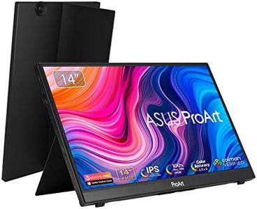 ASUS ProArt Display 14” 1080P Portable Touchscreen Monitor (PA148CTV) - Full HD, IPS, 100% sRGB/Rec.709 Calman Verified, USB-C Power Delivery, Micro HDMI, Tripod Socket