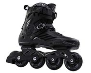 LIKU Unisex Professional Inline Skates for Women Men Adult Youth Black Rollerblade(Men 8,Women 9)