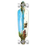 YOCAHER Professional Speed Drop Through Graphic Complete Longboard, Getaway