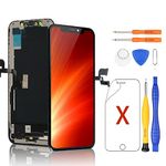 Yodoit for iPhone X Screen Replacement Kit LCD FHD COF Display 3D Touch Digitizer with Repair Tool Kit, Screen Protective Film Black Compatible with Model A1865, A1901, A1902