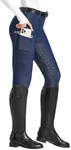 FitsT4 Sports Women's Denim Riding Breeches with Pockets Full Seat Horseback Riding Pants Equestrian Breeches for Women Blue L