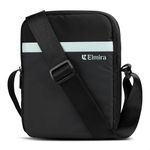 ELMIRA Sling bag for men - one side bag for carry passport office document, mini stylish small traveling chest crossbody hand bags men's & women (water-resistant, Black, 9 Inch)