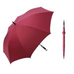 Umbrella - ZEPOLI 37 INCHES Umbrella Auto Open Windproof Classic and UV-Protection Versions Unbreakable Stick Rain Umbrella,automatically open large umbrella, windproof and rainproof, Oversize Rain Umbrella with Double Canopy Vented Stick Umbrellas stick umbrella (Golf Umbrella, Maroon)