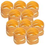 Elastic Bands, 70Pcs 10mm x 120mm Rubber Bands, Heavy Duty Wide Elastic Bands for Kitchen School Office (Yellow)