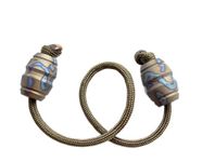 SmilePunk TC4 Begleri EDC Parachute Cord Lanyard Bead Pendant Finger Sport Toy Tubbiness Burn Blue, Titanium