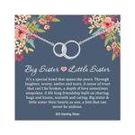 AGRPELS Sister Gifts, Sterling Silver 2 Circles Sister Necklace, Gifts for Sister from Sister, Sister Birthday Gifts for Big Sister Little Sister, Soul Sister Friendship Gifts