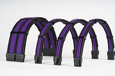 Sensei Mods Custom Sleeved Cable Extension Kit-Dual Colour,Black