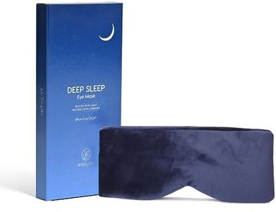 WiseLife Luxury Silk Velvet Sleep Eye Mask For Men & Women | Ultra Smooth & Adjustable Blind Fold Suitable For All Family Members | Sleeping, Travelling, Relaxation | Perfect For Gifting (Navy Blue)