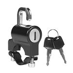 GoolRC Universal Motorcycle Helmet Lock Anti-Theft Helmet Security Lock Metal 22mm-24mm Black with 2 Keys Set