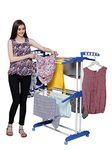 PARASNATH Steel Mini Poll Clothes Drying Stand With Breaking Wheel System (Alloy Steel)