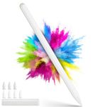 Pencil for iPad 2018-2025, Magnetic Wireless Fast Charging, 3-Mode Sensitivity, 8 Tips, Tilt Control, Palm Rejection, Stylus Pen for Apple iPad 10/9/8/7/6th Gen, Pro 11"/12.9"/13", Air 3-6, Mini 5-7