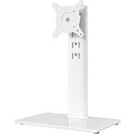 Single LCD Computer Monitor Free-Standing Desk Stand Riser for 13 inch to 32 inch Screen with Swivel, Height Adjustable, Rotation, Holds One (1) Screen up to 77Lbs(HT05W-001)