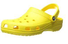 Crocs Unisex-Adult Classic Clogs (Best Sellers), Lemon, 7 Men/9 Women