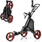 ULTIMATE 3 Wheel Golf Push Cart, Al