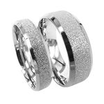 Everstone Wedding Band Couple Ring Sets Engagement Ring Sets Titanium Ring Sets UK size H to Z7