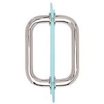 Dynasty Hardware 6" Back to Back Tubular Shower Door Pull For Frameless Shower Doors, Polished Chrome, With Washers