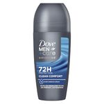 Dove Men+Care Advanced Clean Comfort Anti-Perspirant Roll On Deodorant with Anti-Odour technology & ¼ moisturising cream for 72 hour protection against sweat and odour 50 ml