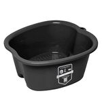 AWA Foot Soaking Tub for Soaking Feet, Extra Large Pool Foot Bath Soak Tub,Sturdy Feet Soaking Tub and Pedicure Bowl, Foot Spa Kit for Women and Men (Black Foot Tub)