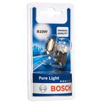 Bosch R10W (245) Pure Light Car Light Bulbs - 12 V 10 W BA15s - 2 Bulbs