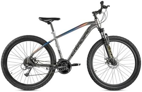 Cradiac XC 900 24 Speed 6061 Alloy Cycle 27.5 T 24 Geared Bicycle for Men with Front Zoom Lockout Suspension & Dual Disc Brake Mountain Bike | Ideal for 14+ Years, Unisex, Frame Size : 18 Inch, Grey