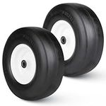 AEagle Flat Free Mower Tire w/Steel Wheel 13x5.00-6 for 36""-46"" Deck Residential Riding Lawn Mowers Tractor - Hub 3.25""-5.9"" with 3/4"" Greased Bushing 135006 T161 (2 Pack)