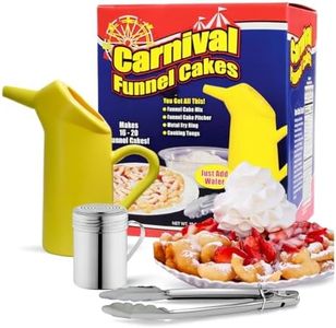 Funnel Cake Kit Deluxe Bundle- Includes Funnel Cake Mix, Ring, Dredge, and 1lb Confections Sugar - Funnel Cake Maker Machine - Carnival Food Makers- Funnel Cake Mix