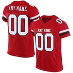 Mens American Football Jersey Personalized Sports T Shirt Quick Dry Breathable Short Sleeve Tee Shirt for Women Kids S-7XL